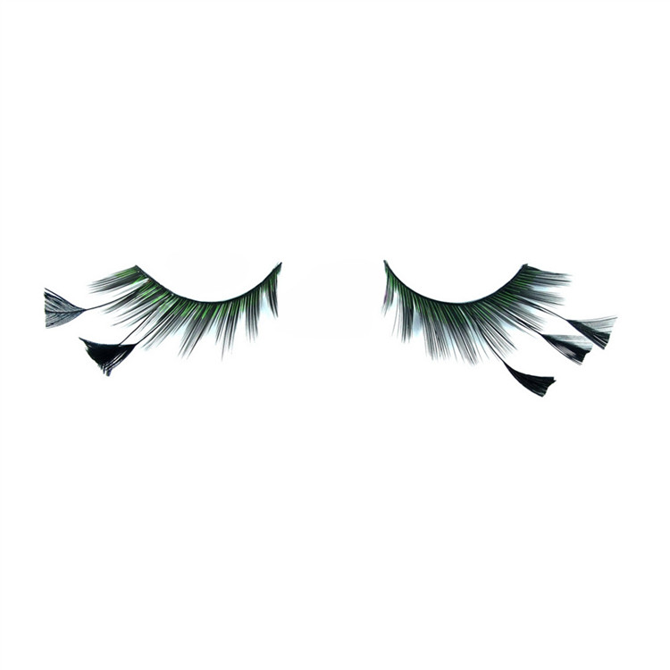 Premium quality peacock feather eyelashes Y-10